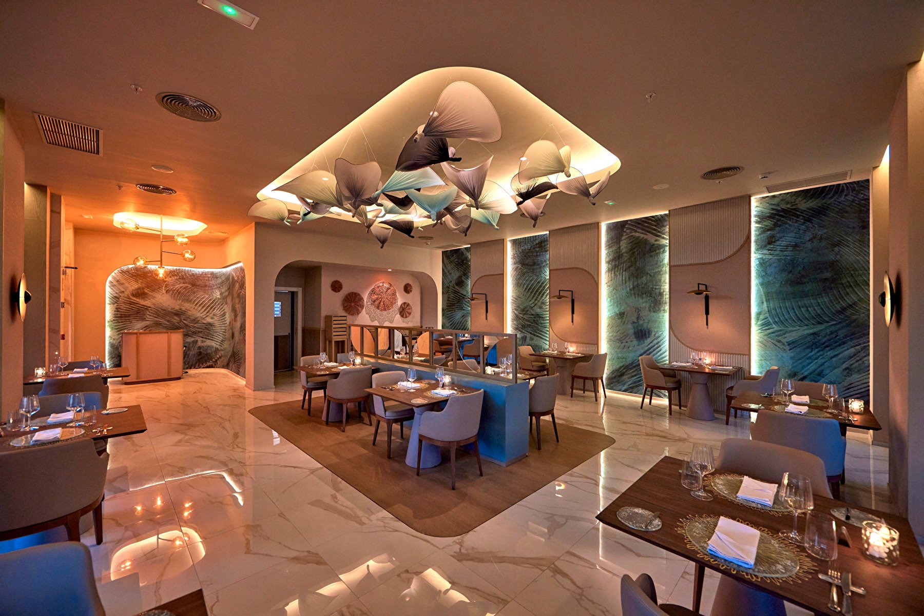 Restaurante Krystal en el hotel Riu Palace Mauritius en Mauricio.