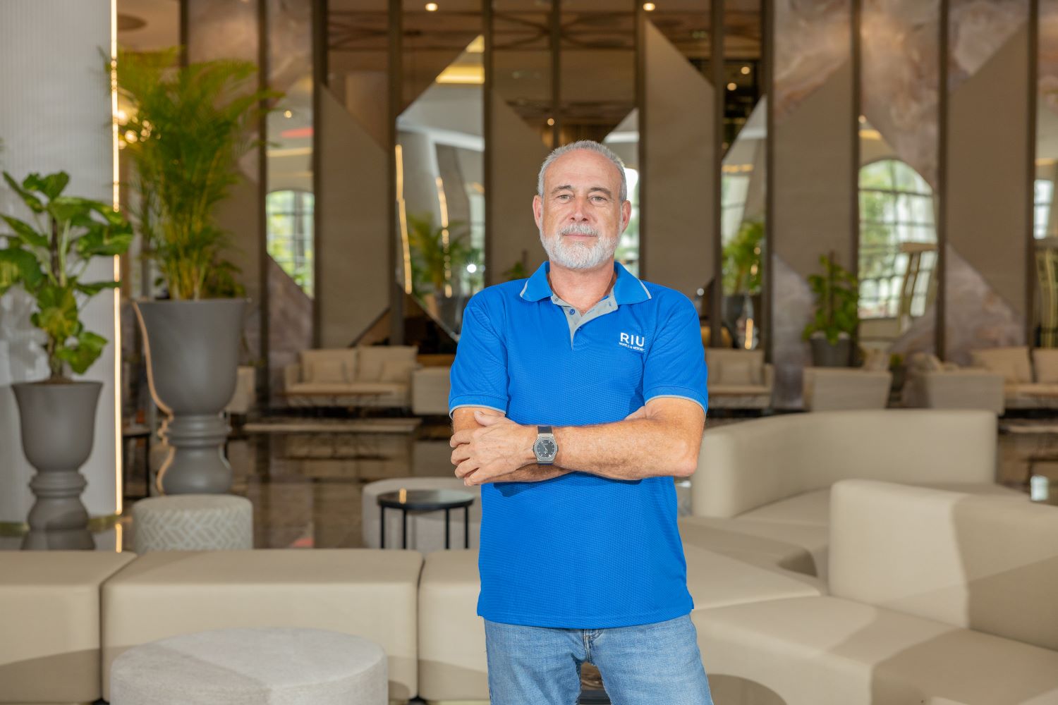 Luis Riu, CEO of RIU Hotels & Resorts, inside the Hotel Riu Palace Bavaro (Punta Cana) after its refurbishment in 2024