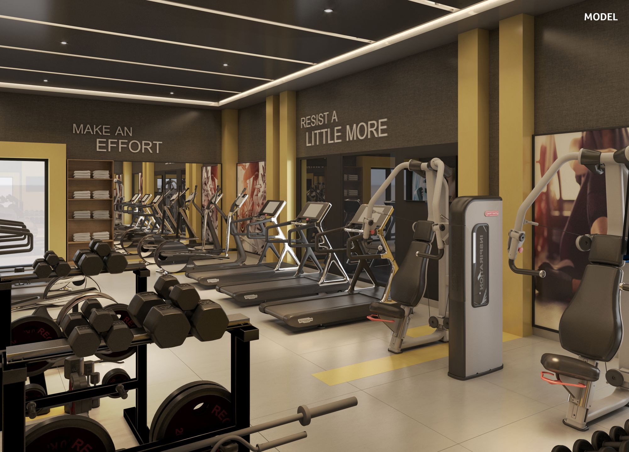 Gym of the hotel riu Plaza Toronto